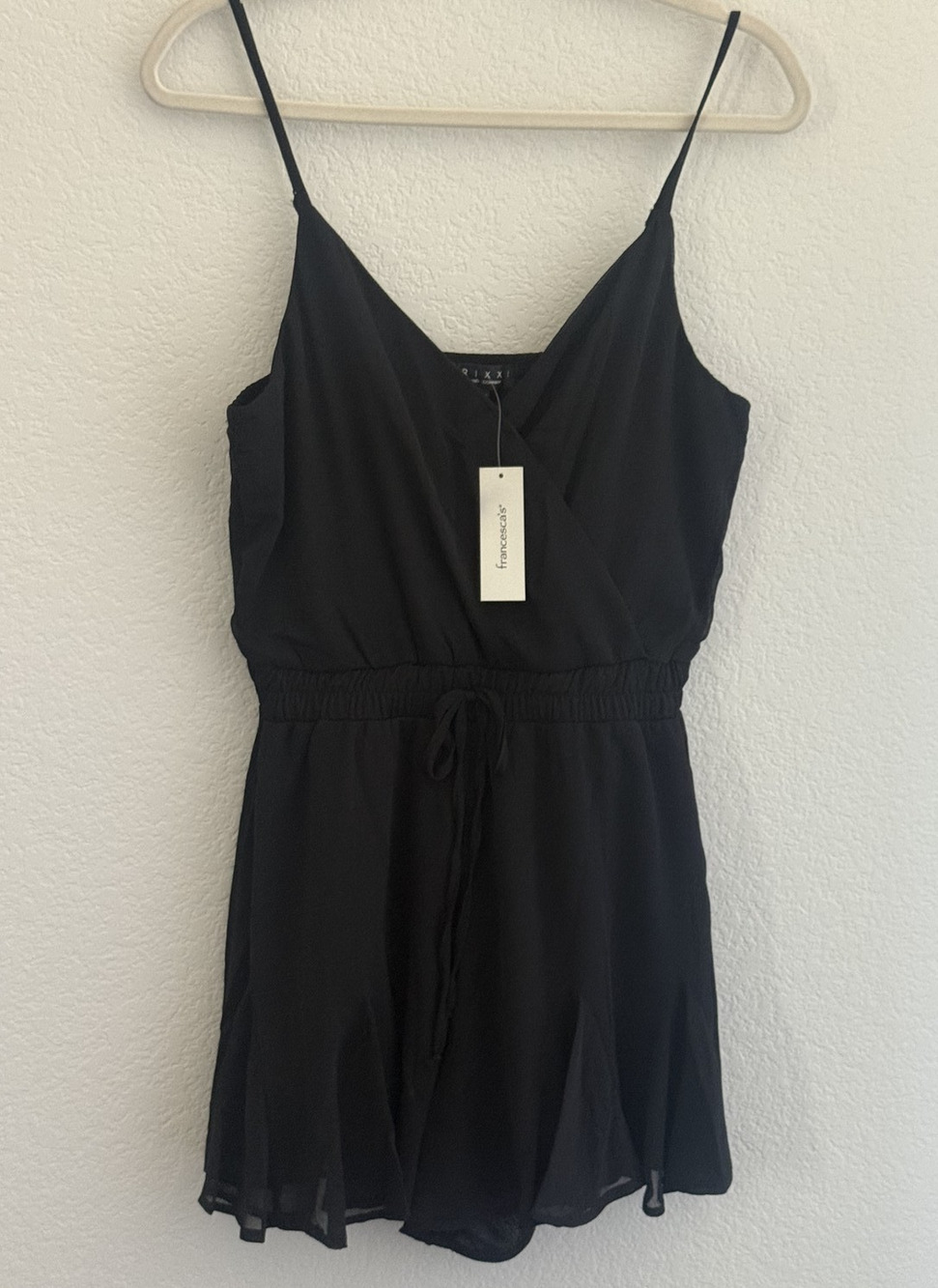 TRIXXI Romper Womens Size L Black Chiffon Lined Whimsigoth Dark Fairy NWT - L